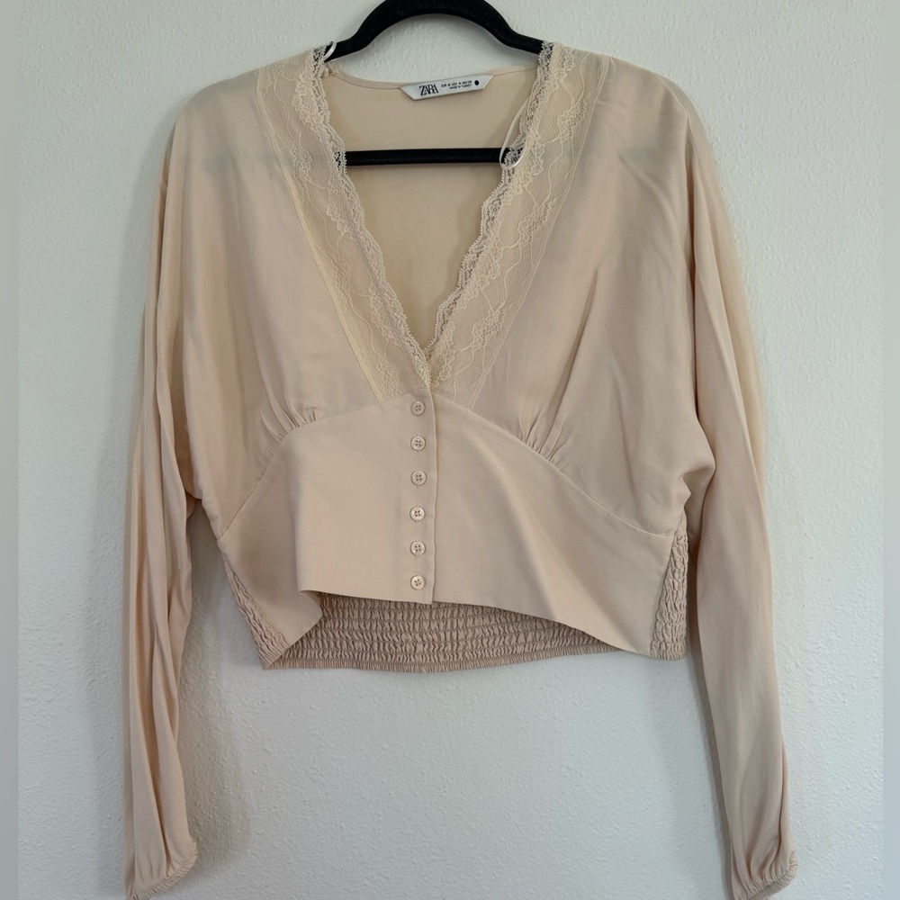 Zara top in cream